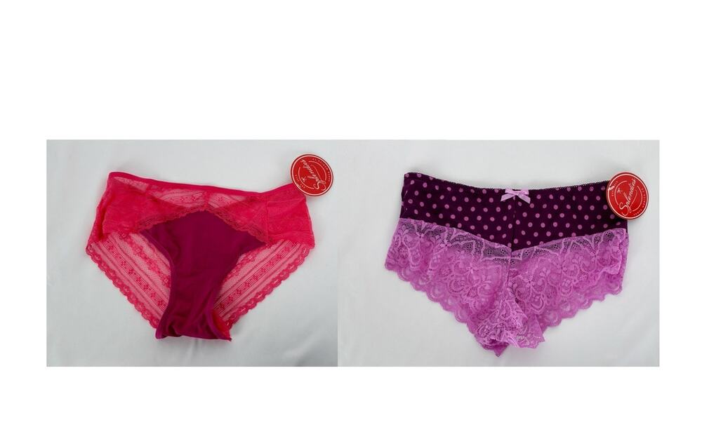 Splendies Lace Underwear 2 Pair Womens Size Small Purple Pink New Santa Monica